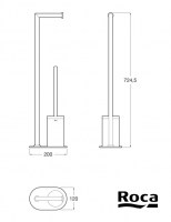 MEDIDAS ESCOBILLERO A SUELO CON PORTARROLLOSTOALLERO HOTELS ROUND ROCA